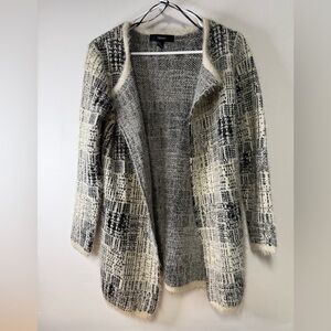 Forever 21 Black and Cream Patterned Cardigan, size M